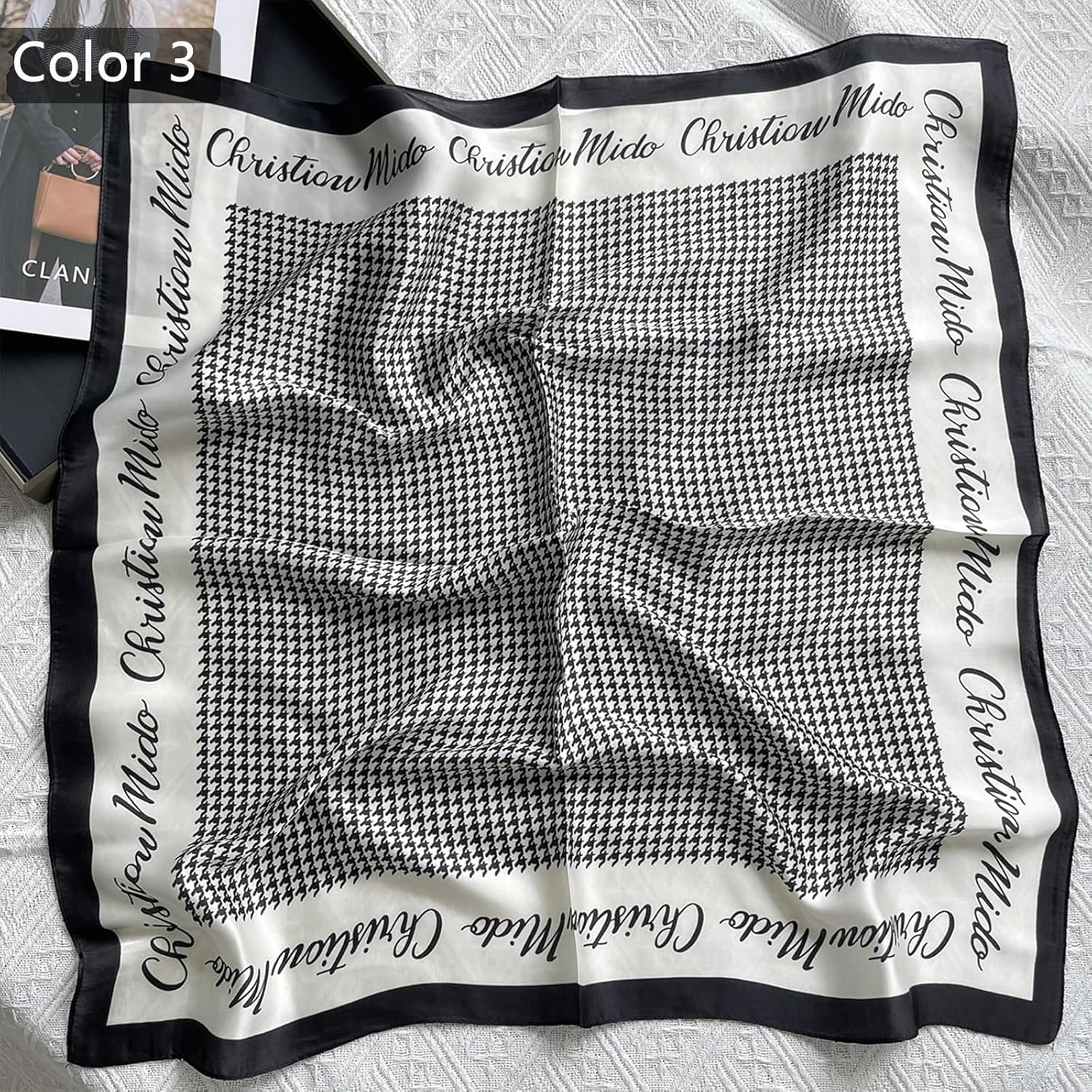 27.5 Inch Silk Feeling Scarf for Women Square Satin Head Scarf Hair Wrap Bandana - Image 7