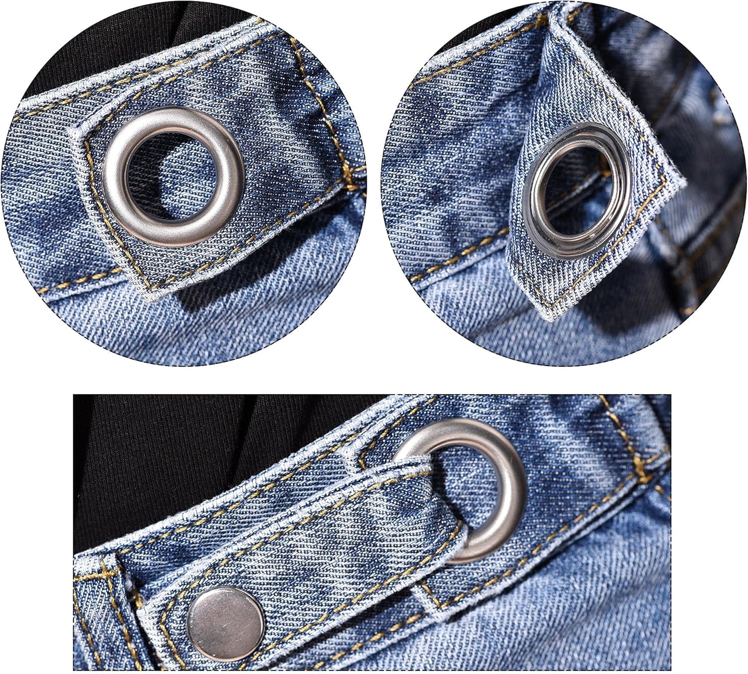 uxcell Grommet Tool Kit 50 Sets 3/4" Copper Grommets Eyelets with 3 Pcs Install Tool, 2 Colors 20mm Inside Dia for Leather, Clothes, Belt, DIY Crafts
