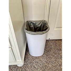 ALVABABY 2 Pack Reusable Diaper Pail Liner for Cloth Diaper,Rubbish Bag,Laundry,Fits for 13.3 Gallon Trash Can and Diaper Pails,Kitchen Garbage Cans Black +Gray PL-B2629