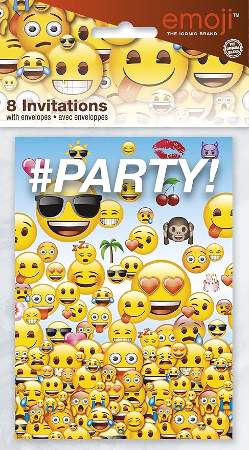 Emoji Party Invitations 8ct Amazon Ca Health Personal Care