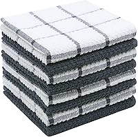 Vista 23 de Trapos de Limpieza de Algodón Terry Paños de Cocina para Lavar Platos, Juego de 8 Trapos de Cocina para Limpieza, Toallas Ligeras y Suaves