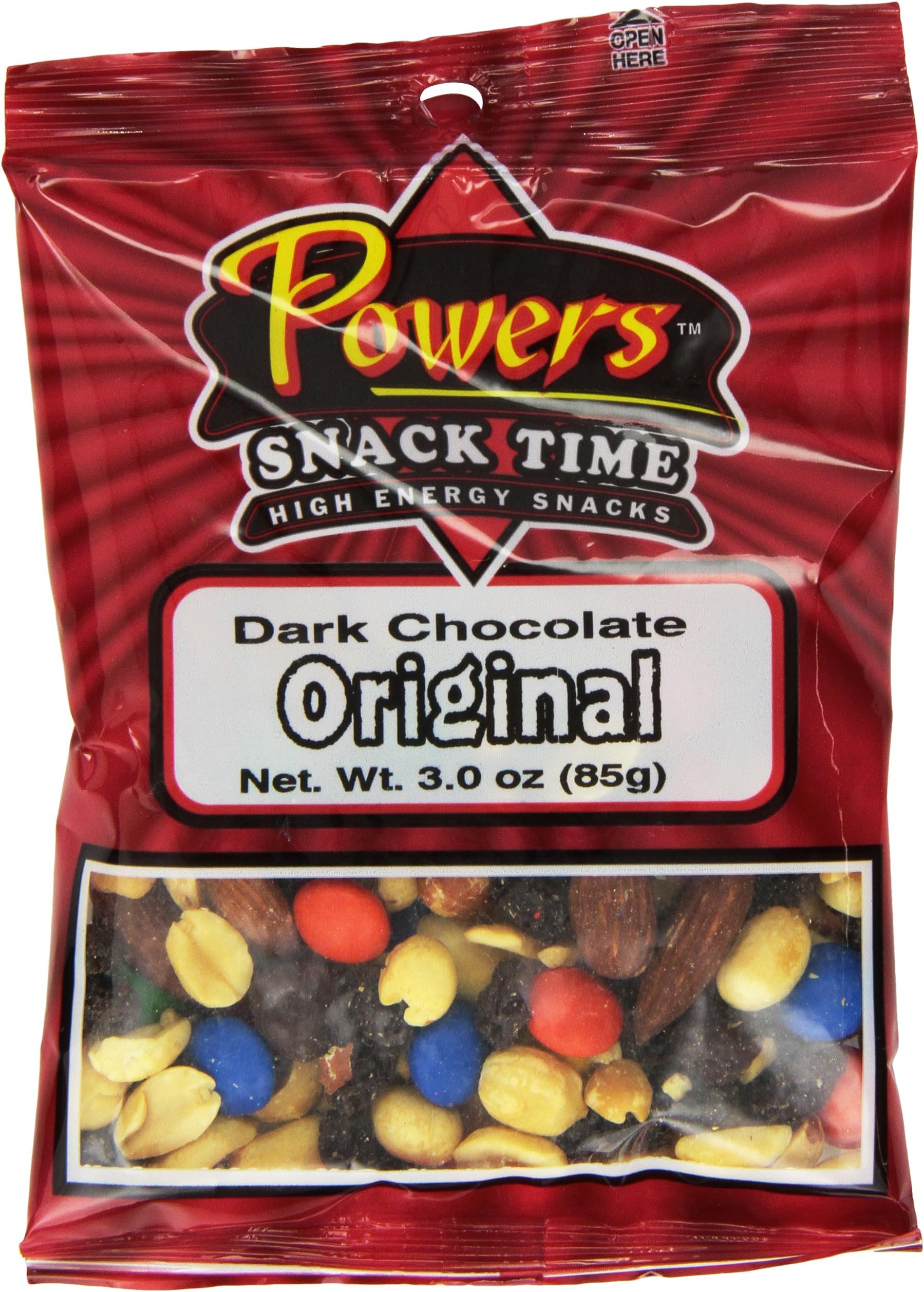 Powers Trial Mix, Original Dark Chocolate, 3 Ounce (Pack of 12)