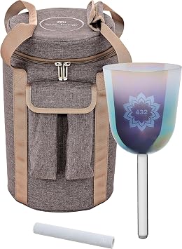 Meinl Sonic Energy Essence Crystal Singing Bowl 5.5" High-Purity Quartz with Resonant Rod, Bag, O-Ring for Meditation, Yoga, Sound Baths, Chakra Healing