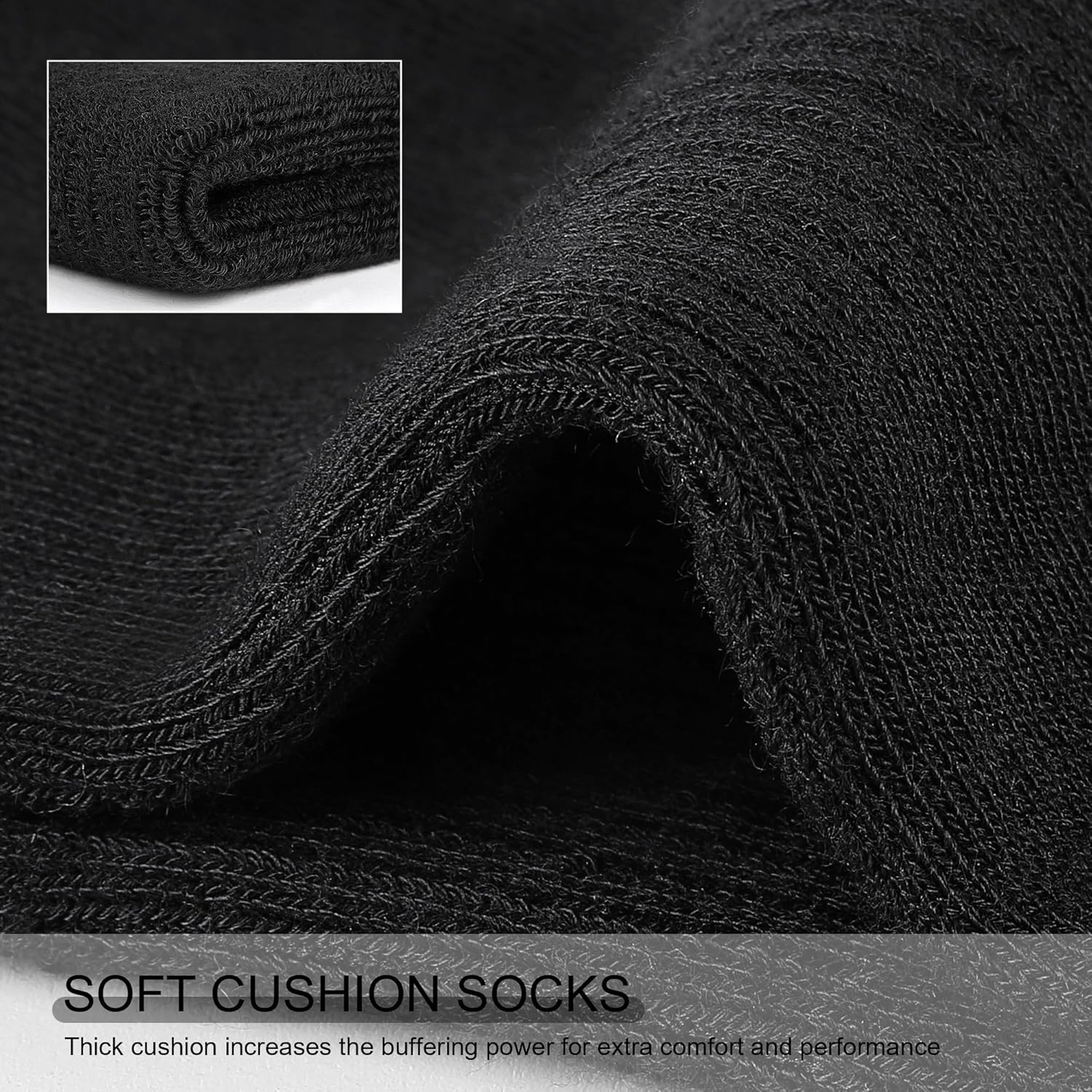 Airacker Athletic Quarter Socks with Cushion Running Ankle Socks for Men Women 6 Pairs