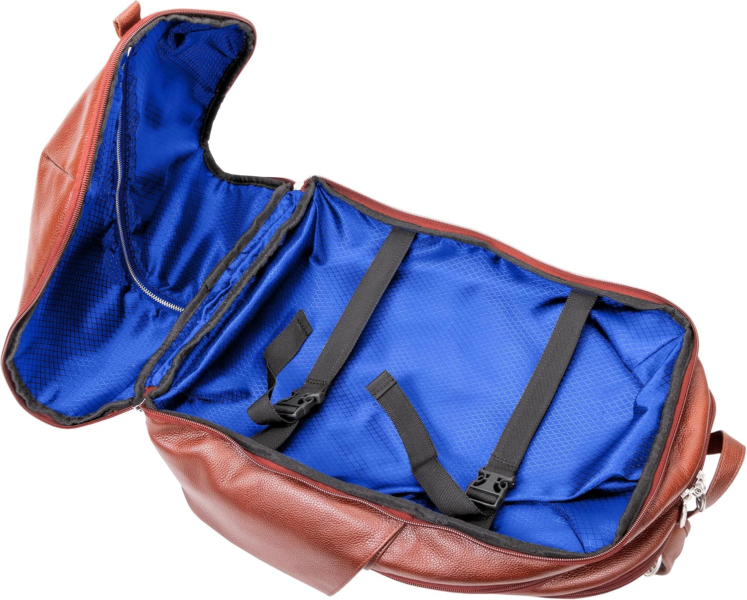 McKlein Englewood, 17" Leather Carry-All, Laptop & Tablet Weekend Backpack, Laptop & Tablet, Convertible Travel Business Backpack & Cross-Body, Dual Compartment Laptop/Computer & Tablet Backpack Bag