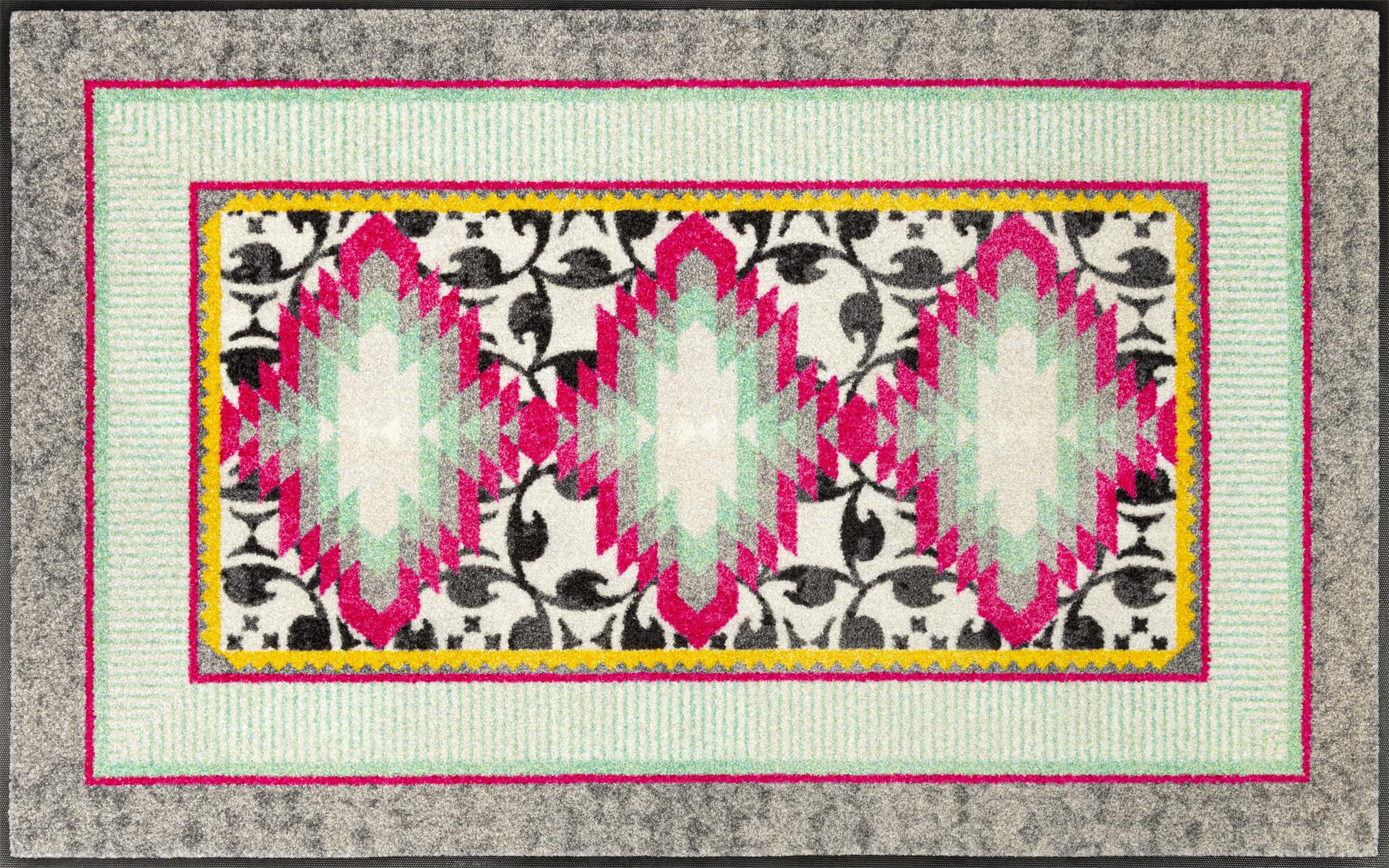 Wash+Dry Fußmatte, Tribal Pop 75x120cm, innen und außen, waschbar