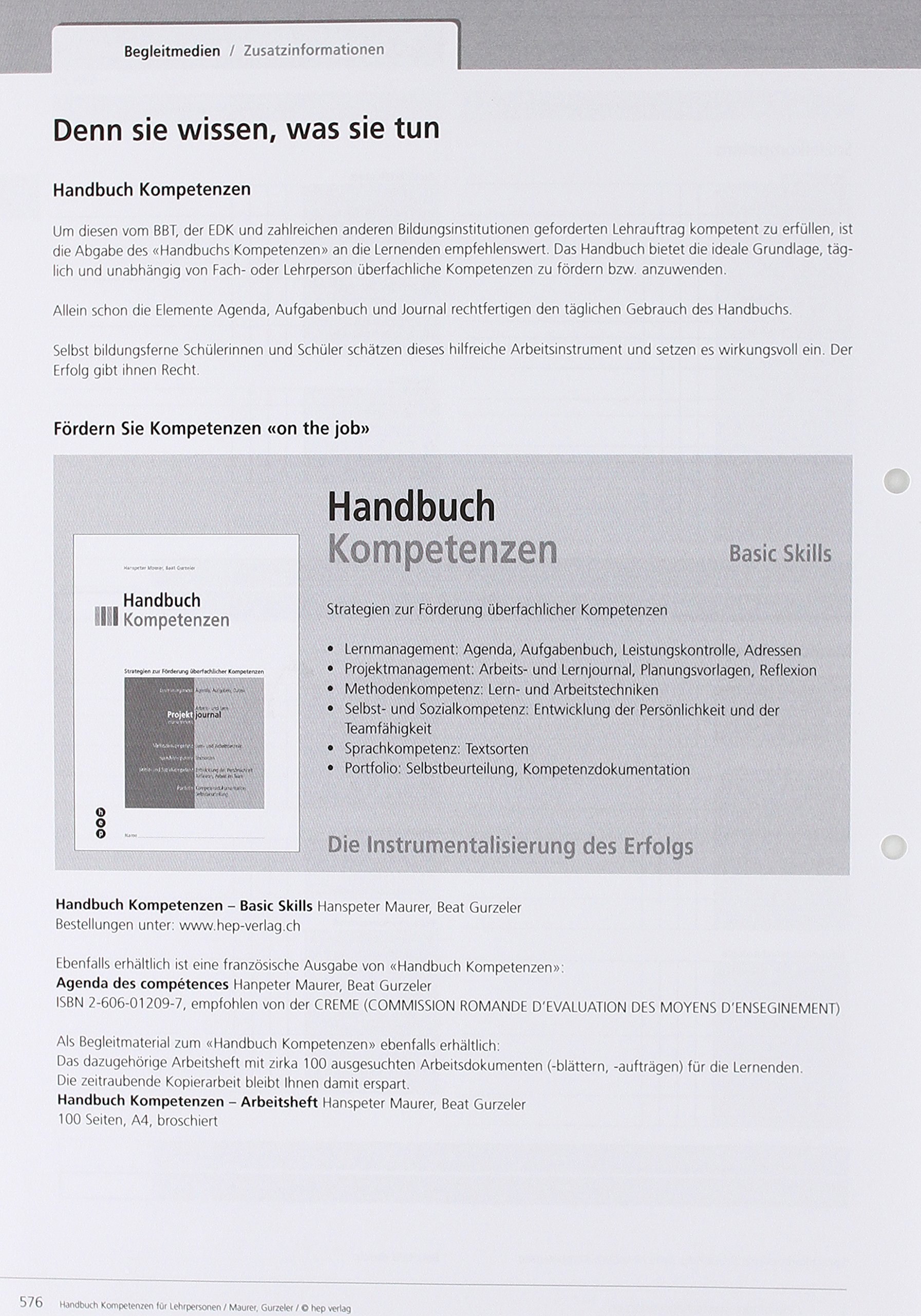 Handbuch Kompetenzen für Lehrpersonen, m. CD-ROM: Permanente und gezielte Kompetenzbildung