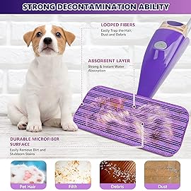 Reusable Mop Pads Compatible with Swiffer Wet Jet, Wet Jet Pads Refills for Swiffer Mop, Microfiber Replacement Pads for Hardwood Floor cleaning, Dry Wet Mopping Cloths for 12 Wet Jet Refill, 12 Pack