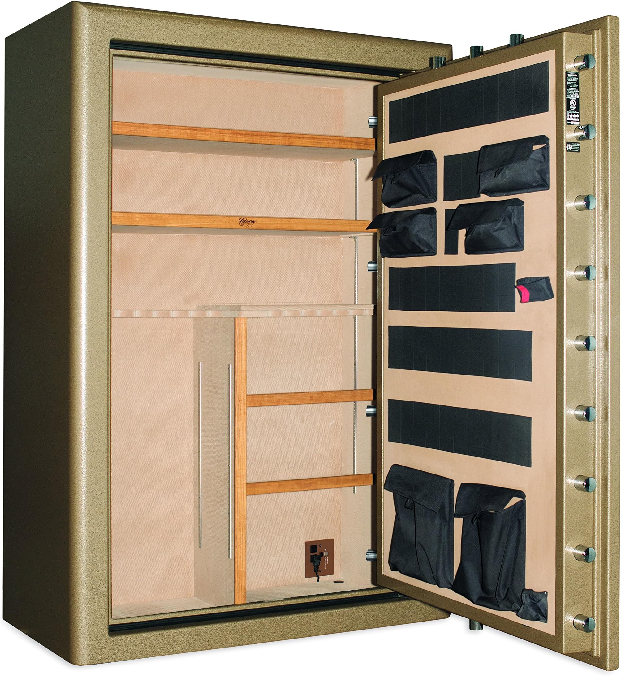 CO54-H3FDC-15 Commander Series Fire Safe with Power Supply, High Security Ul EMP Lock and Gun Capacity of 48 Guns, Hammertone Beige