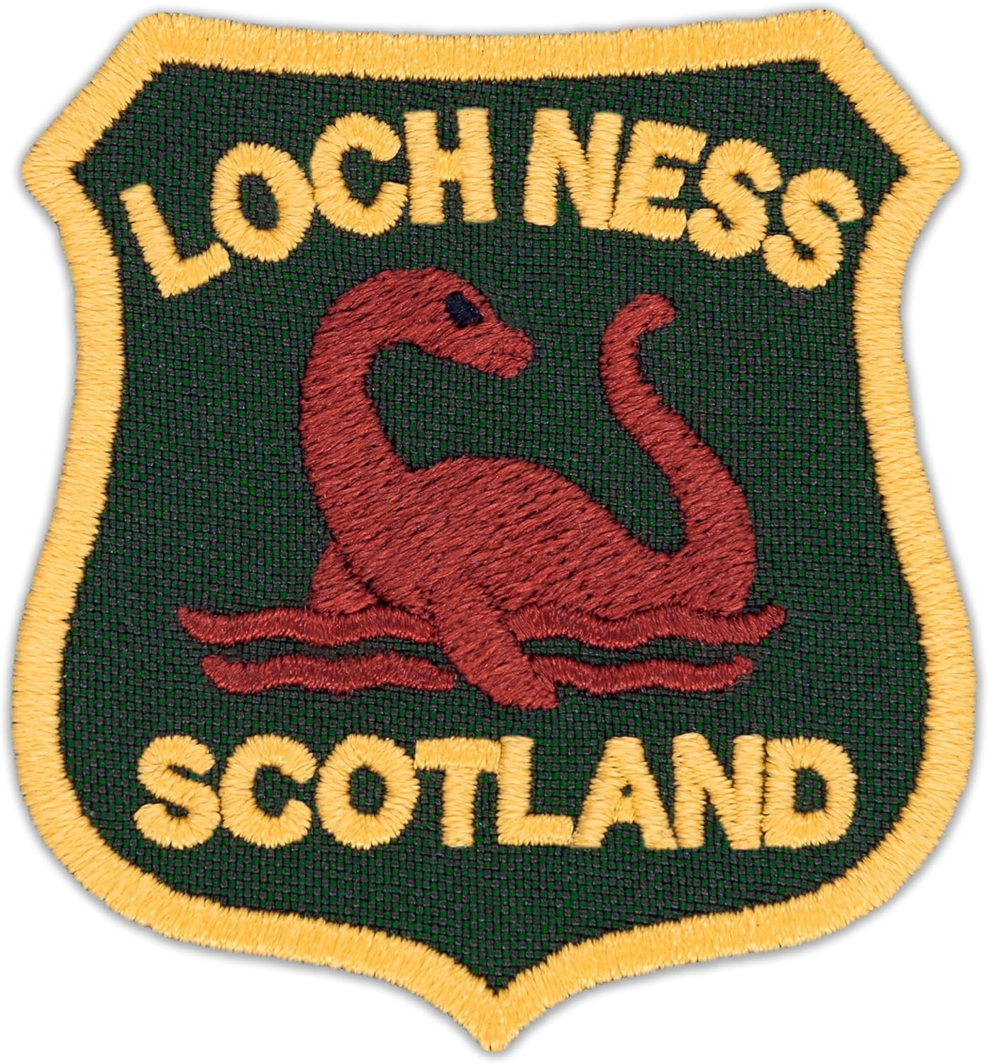 EMBROVERSE Loch Ness Patch - Scotland Nessie Monster Embroidered Iron On - Scottish Travel Cryptid Badge for Hats Jackets Backpacks - Size: 2.2 x 2.4 inches