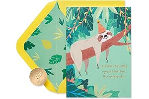 Adorable Sloth Theme Birthday Card to Bring Smiles
