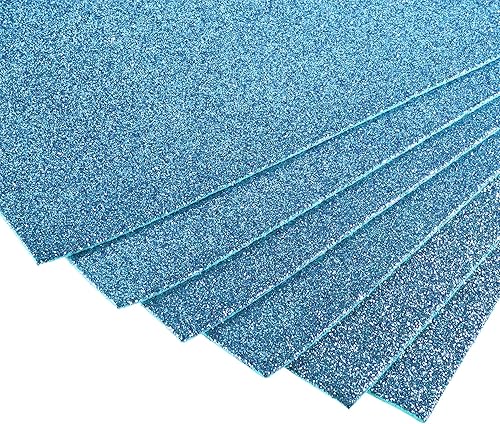Miniatura 5 de uxcell Hojas de espuma EVA con purpurina azul, 11 x 8 pulgadas, 0.079 in de grosor para manualidades, proyectos de bricolaje, 24 unidades