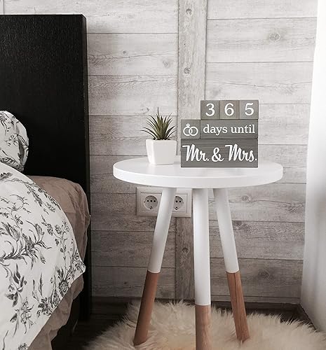 Miniatura 6 de Calendario de cuenta regresiva de boda, bloques de madera, regalos de compromiso, regalo de novia para novia, regalo de despedida de soltera,