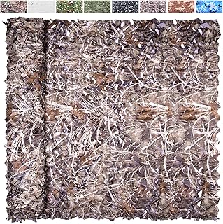 Camo Netting Camouflage Netting 20x20 10x20 10x10 Bulk Roll Burlap Camo Tarp Sunshade Net for Hunting Blind Dinosaur Birthday Jungle MilitaryTheme Party Decoration Camping Shooting