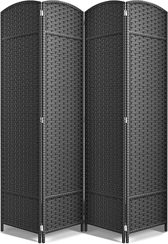 Miniatura 28 de Sorbus Divisor de habitación de 8 paneles de 6 pies de alto - Pantalla de privacidad, paneles extra anchos con doble bisagra, diseño de malla tejido