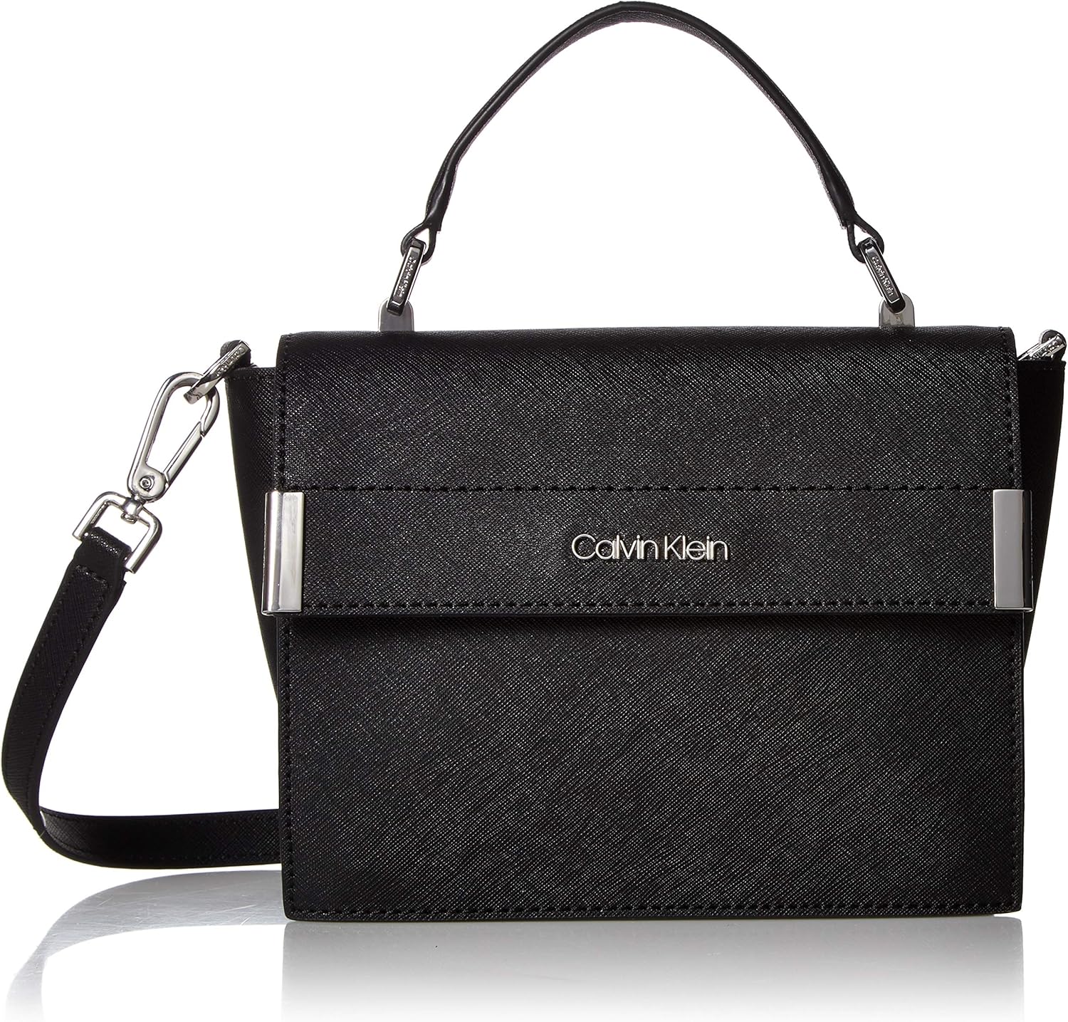 Calvin Klein Raelynn Saffiano Top Handle Flap Crossbody