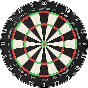 WINMAU Blade 360 Dartboard Triple Core Carbon with Full Rotation System for Maximum Durability & Scoring Precision, Self-Healing Sisal, Rota-Lock Setup
