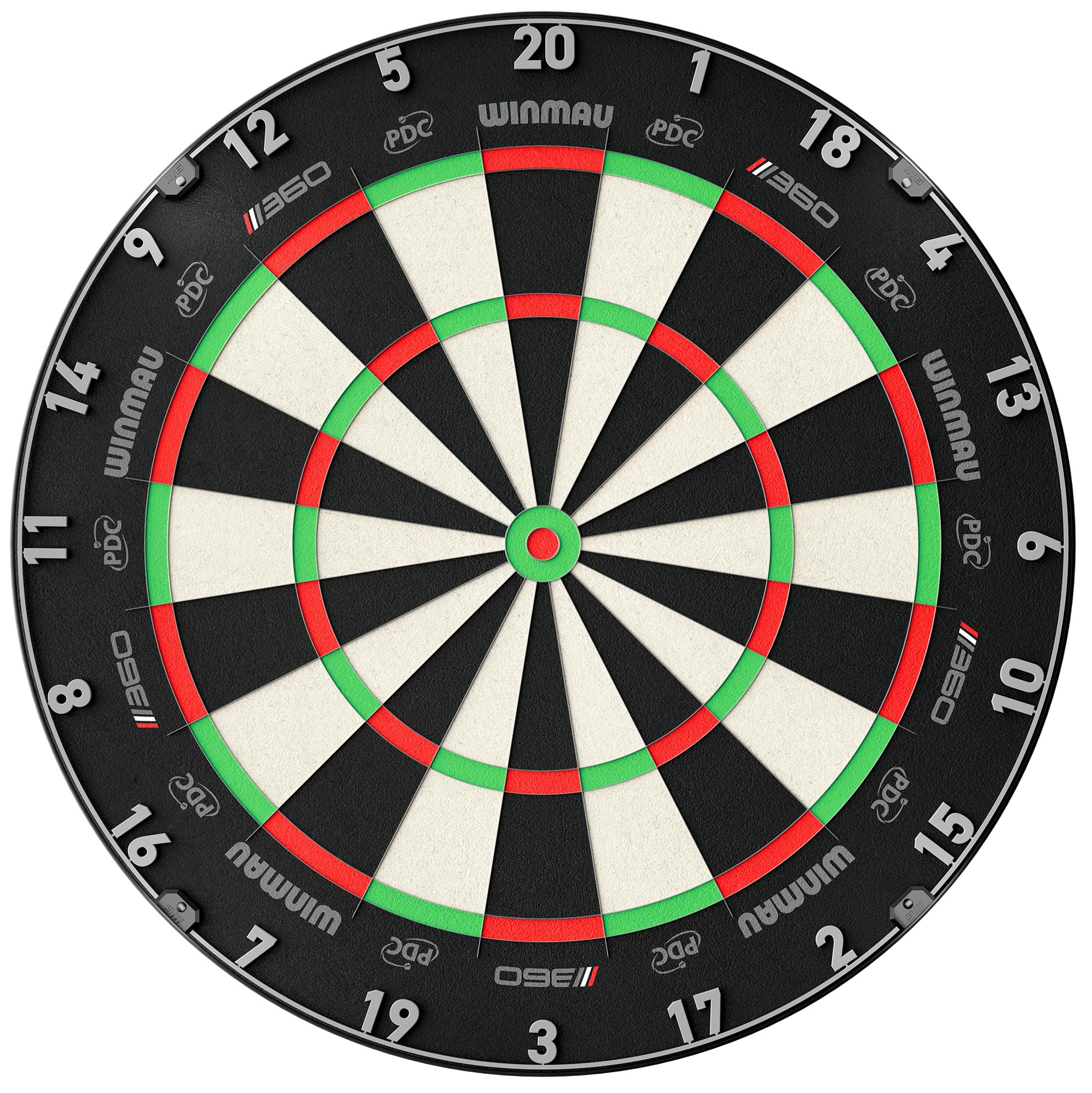 WINMAU Dart Board - Blade 6 | Blade 360 Dartboard - Triple Core Carbon Series - Professional PDC Darts Board with Official Tournament Specifications