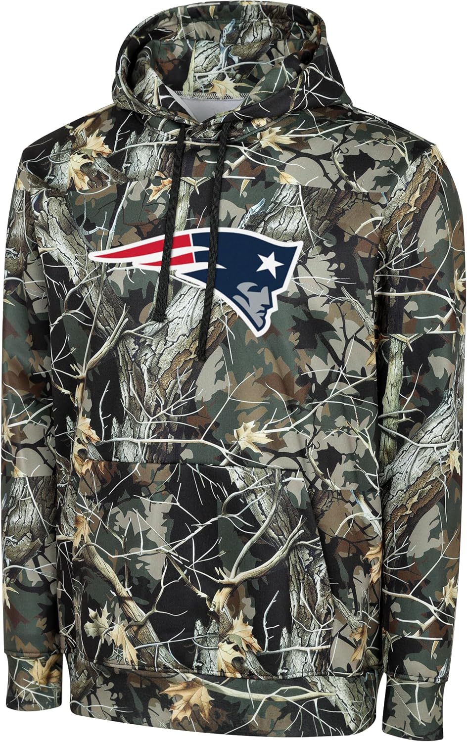 FOCO NFL Men's Official Sideline Hunter Camo Primary Logo Performance Pullover Hoodie Sweatshirt