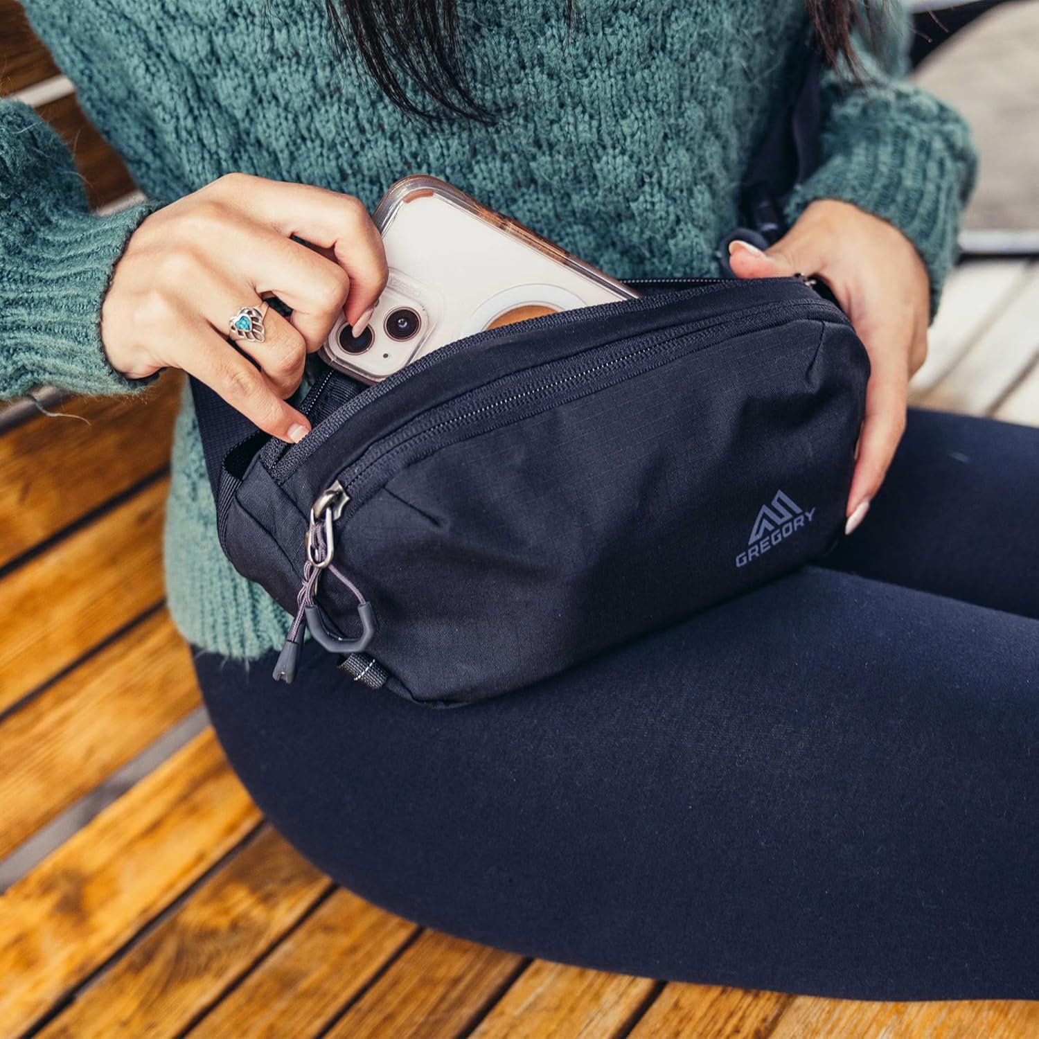 Gregory Rhune Belt Bag Everyday Fanny Pack, Winter Fjord