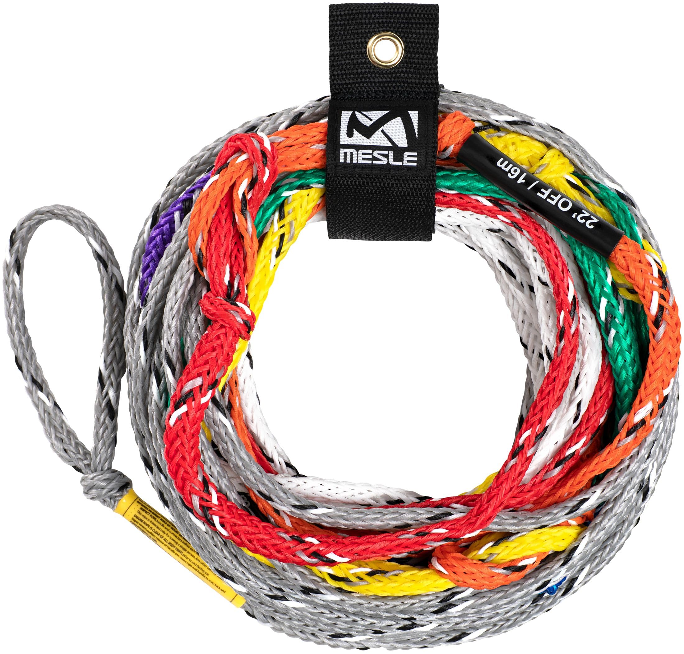 MESLE Mono Wasserski Hauptleine Pro Slalom 70' 8-Loop, Länge 9,25 m - 21,3 m, 8 Sektionen, Slalomski Seil farbcodiert