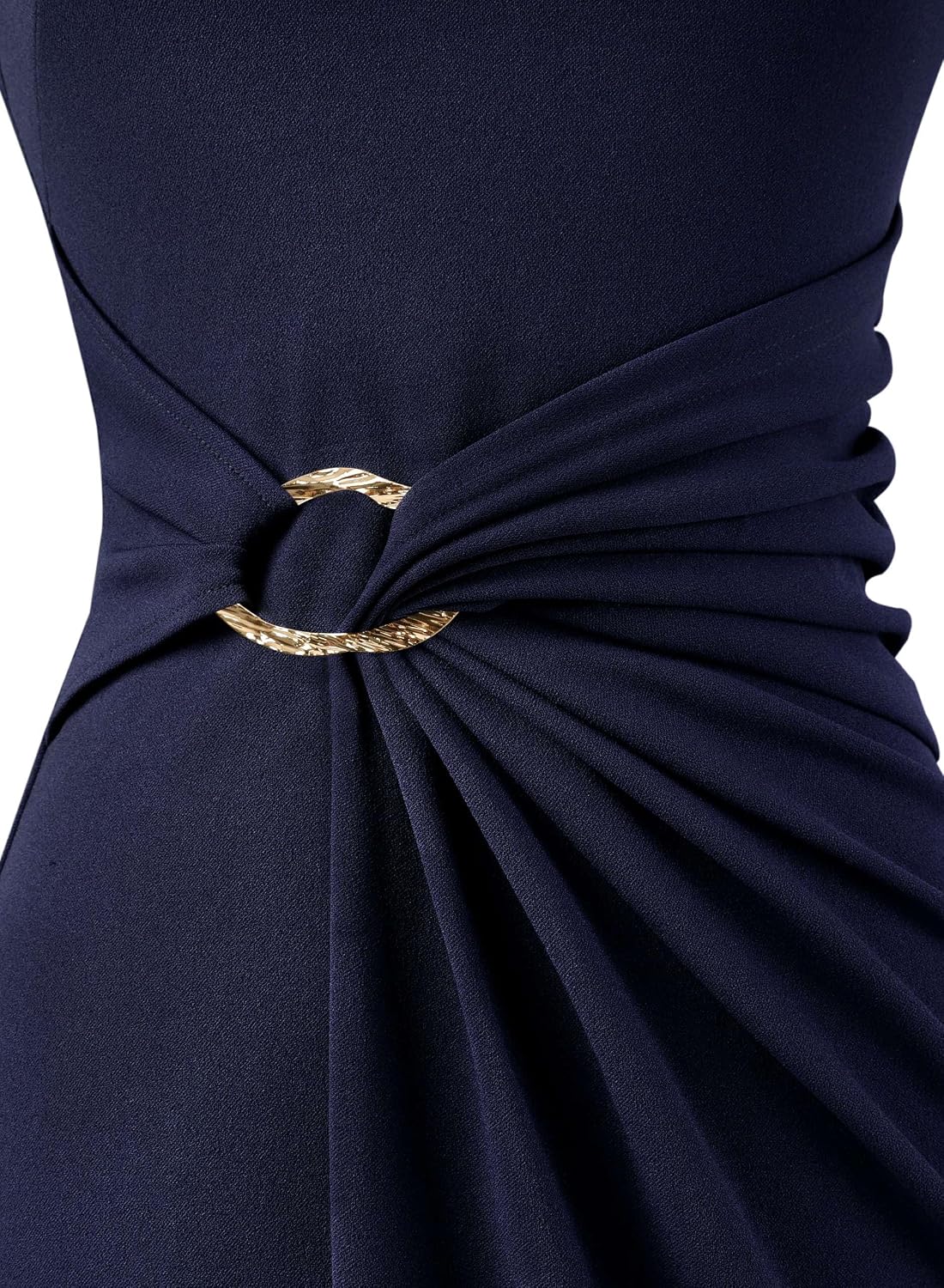 VFSHOW Womens Crisscross Halter Neck Cocktail Wedding Guest Ruched Bodycon Elegant Formal Party Evening Long Wrap Dress