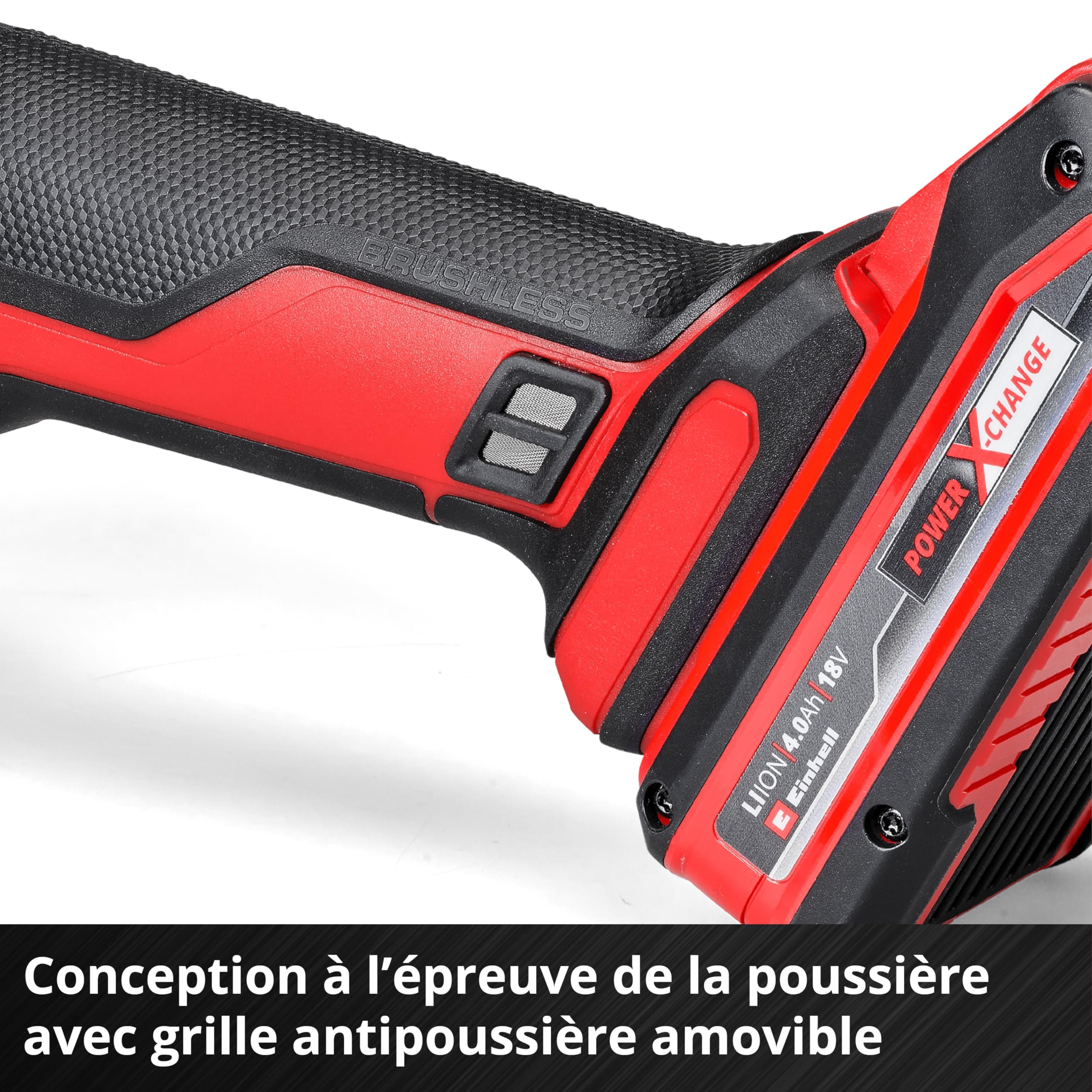 Einhell Professional Meuleuse d’angle Ø125mm sans fil AXXIO 18/125 Q Li- Solo Power X-Change (18V, moteur sans charbon, Protection contre surcharges) Livré sans Batterie ni Chargeur