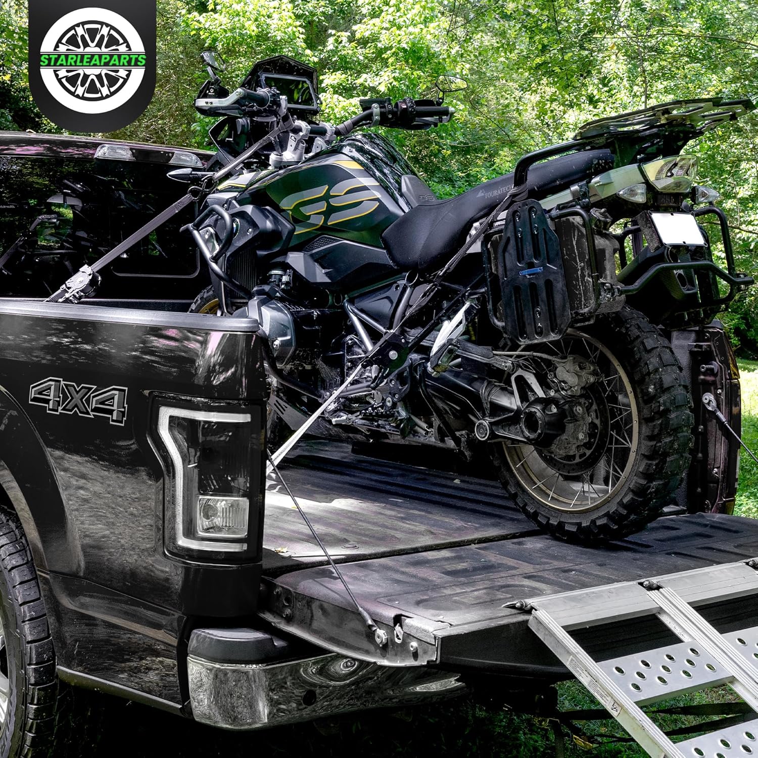 STARLEAPARTS Retractable Ratchet Straps(4PK) - 1,500lb Break Strength, Ratchet Straps Heavy Duty with Rubber Coated Handle, Perfect Auto Ratchet Straps for Motorcycle, Kayak and Trucks (Black) - Image 5