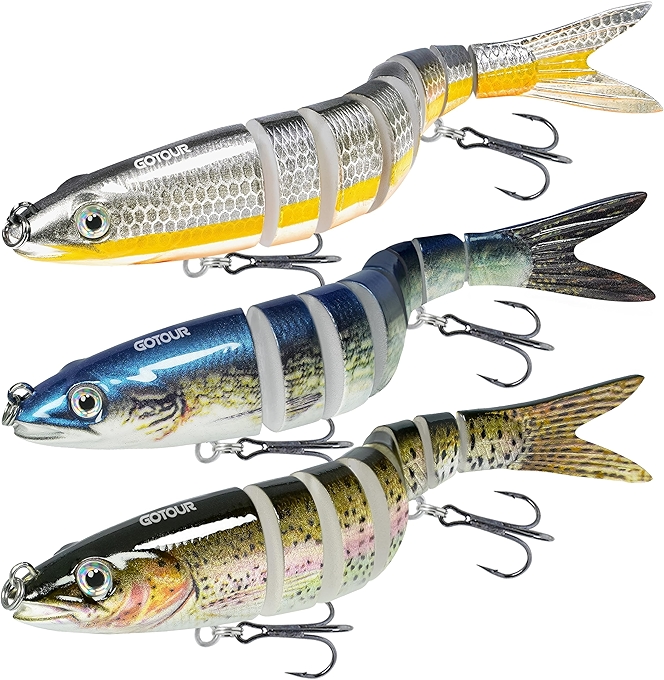 GOTOUR Lifelike Jointed Swimbait Fishing Lures