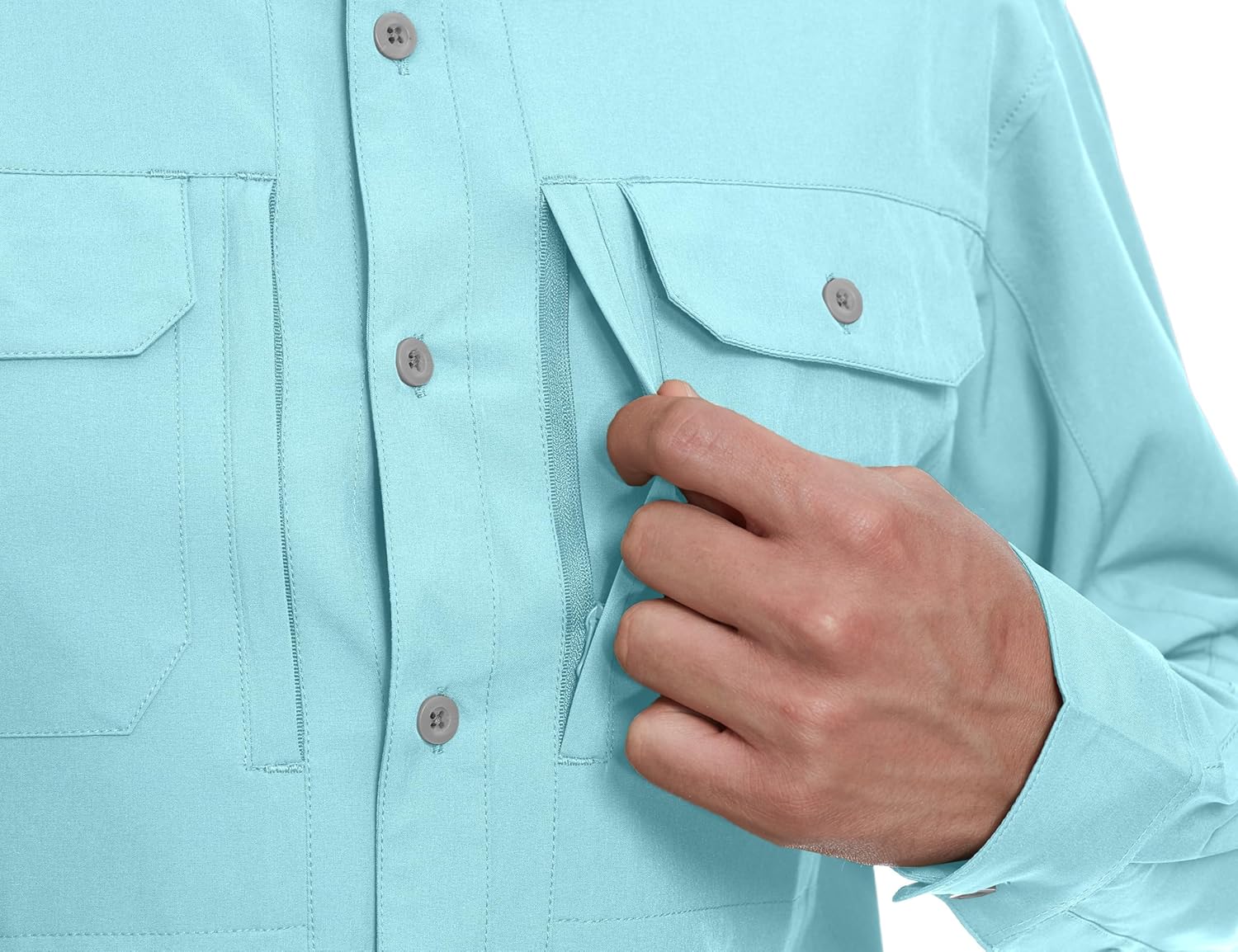 Little Donkey Andy Men's Stretch Quick Dry UPF50+ Long Sleeve Shirt for Hiking, Travel, Camping - Image 4