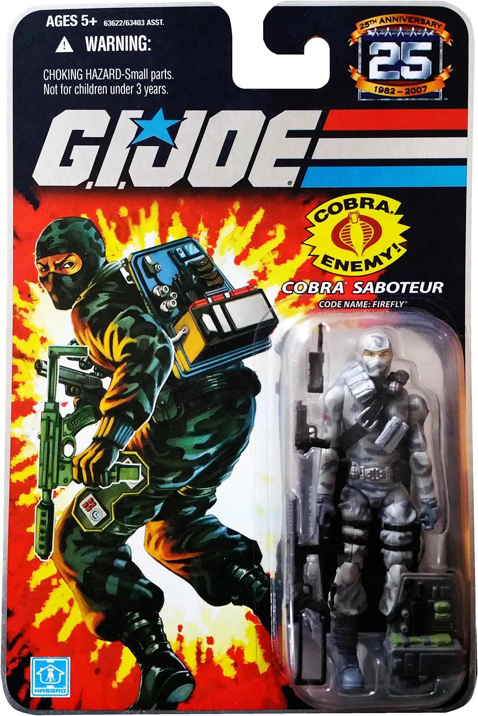 G.I. Joe 25th Anniversary: Firefly (Cobra Saboteur) 3.75 Inch Action Figure