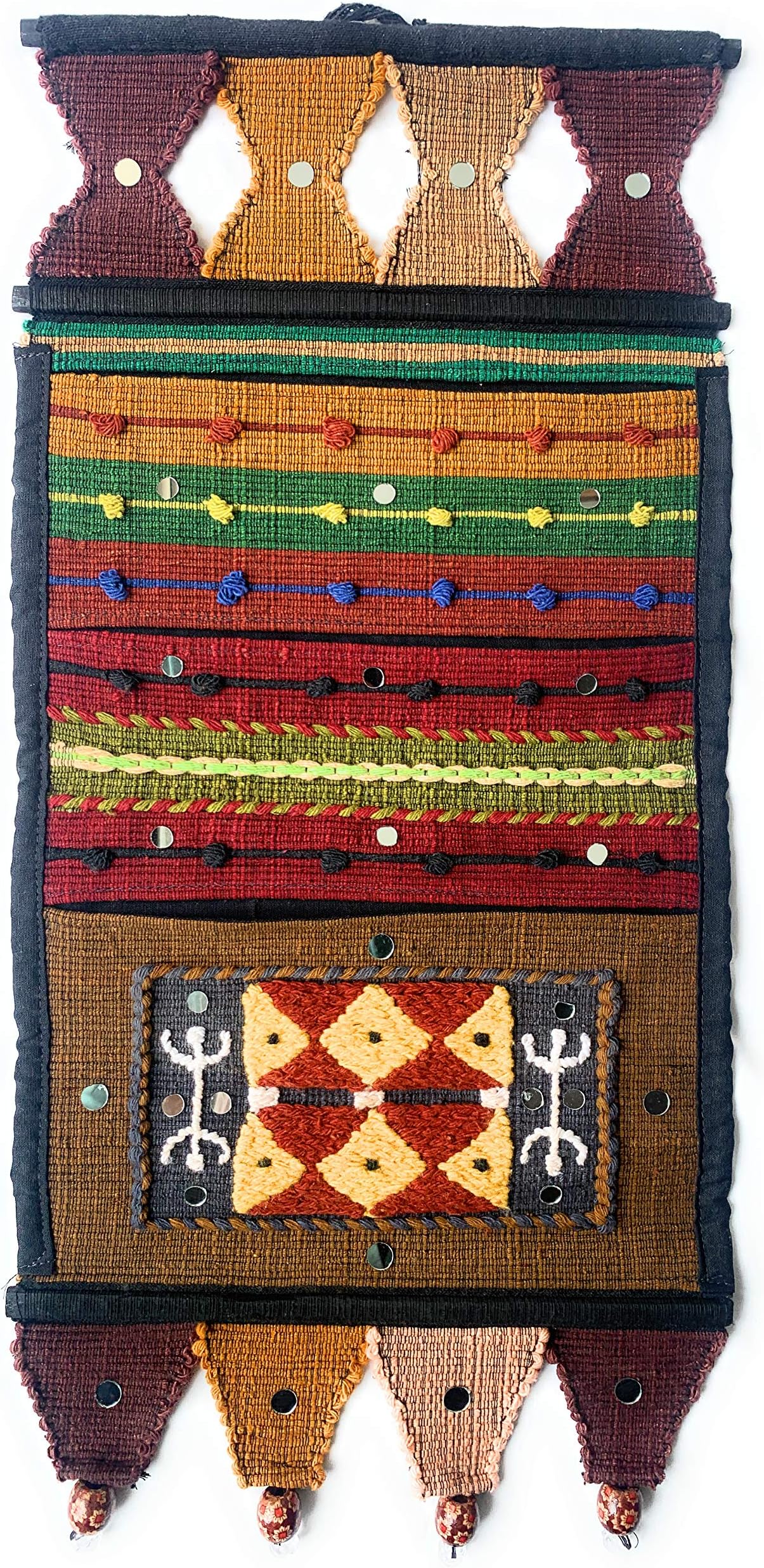 NavRup HandWorks Wall Hanging and Letter Holder (Pure Handloom) Warli