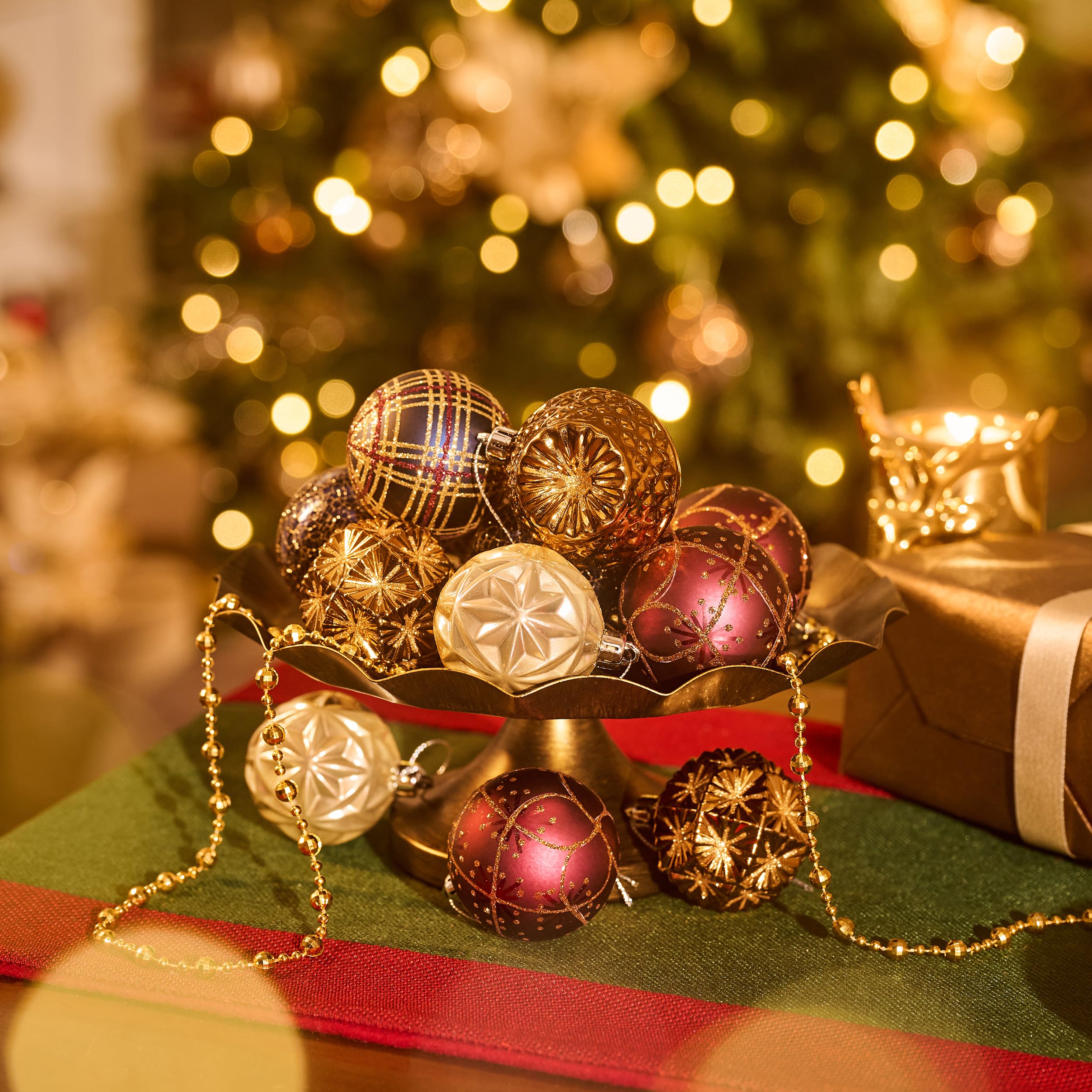 Valery Madelyn Weihnachtsschmuck für Weihnachtsbäume - 16er Set in Bronze, Kupfer, Gold und Lila… – Ansicht 6