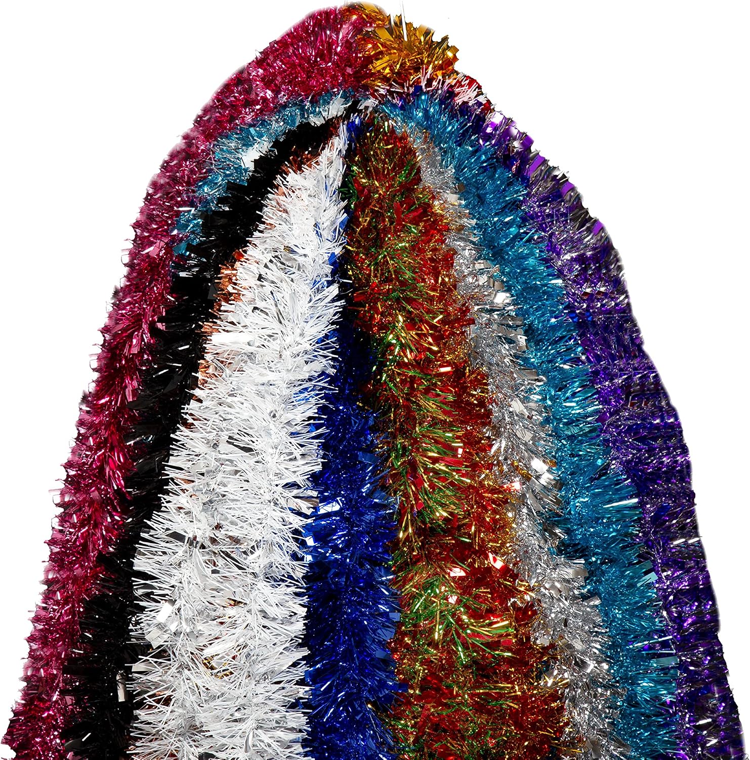 Simply Products 4M Chunky/Fine Cut Christmas Tinsel Garland Decoration (White) - Image 4