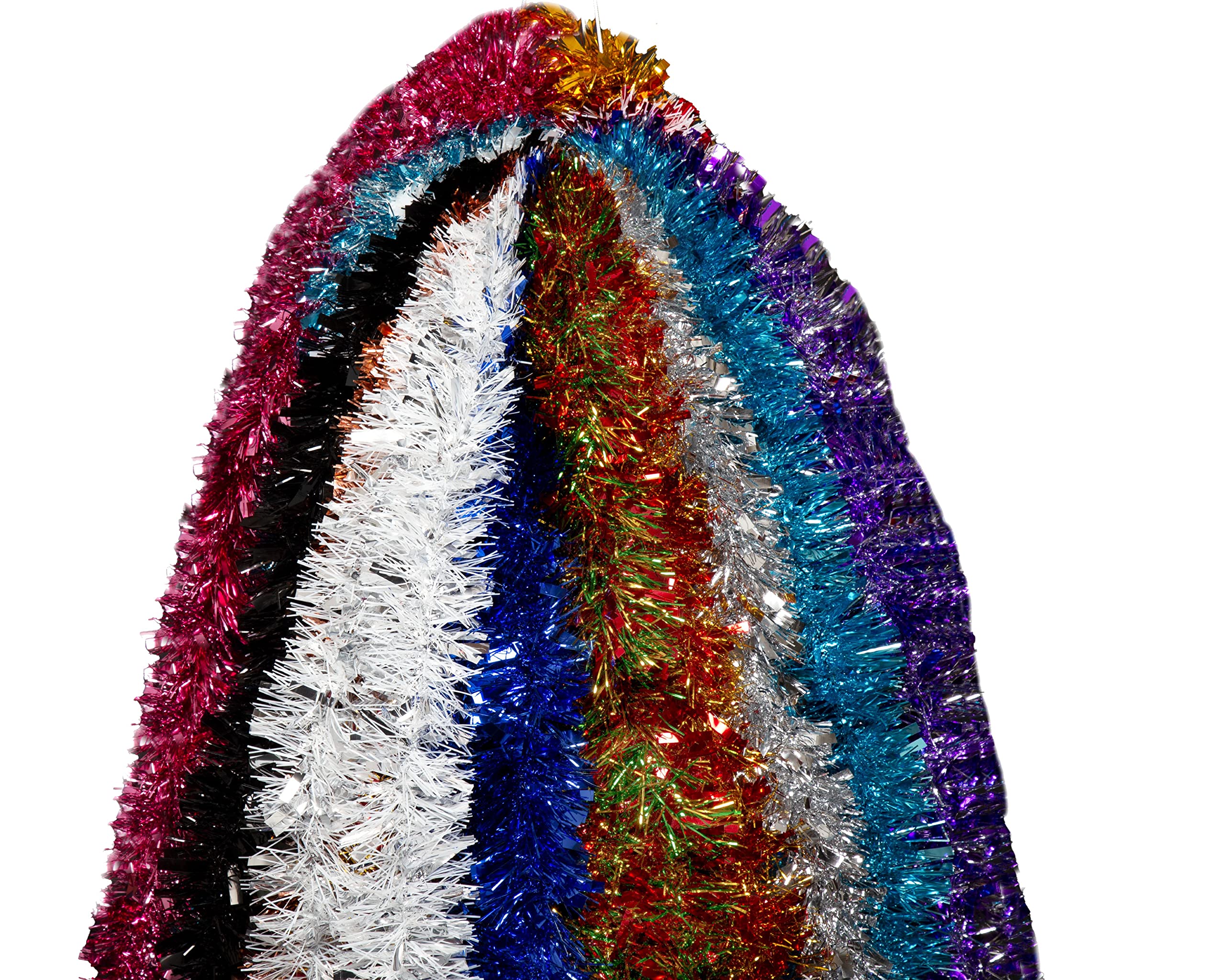 Simply Products 4M Chunky/Fine Cut Christmas Tinsel Garland Decoration (Silver) - Image 3