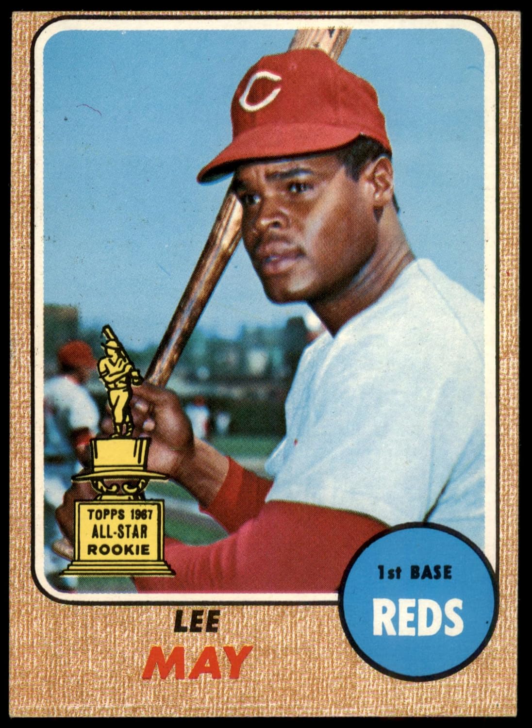 1968 Topps #487 Lee May Cincinnati Reds (Baseball Card) VG/EX Reds