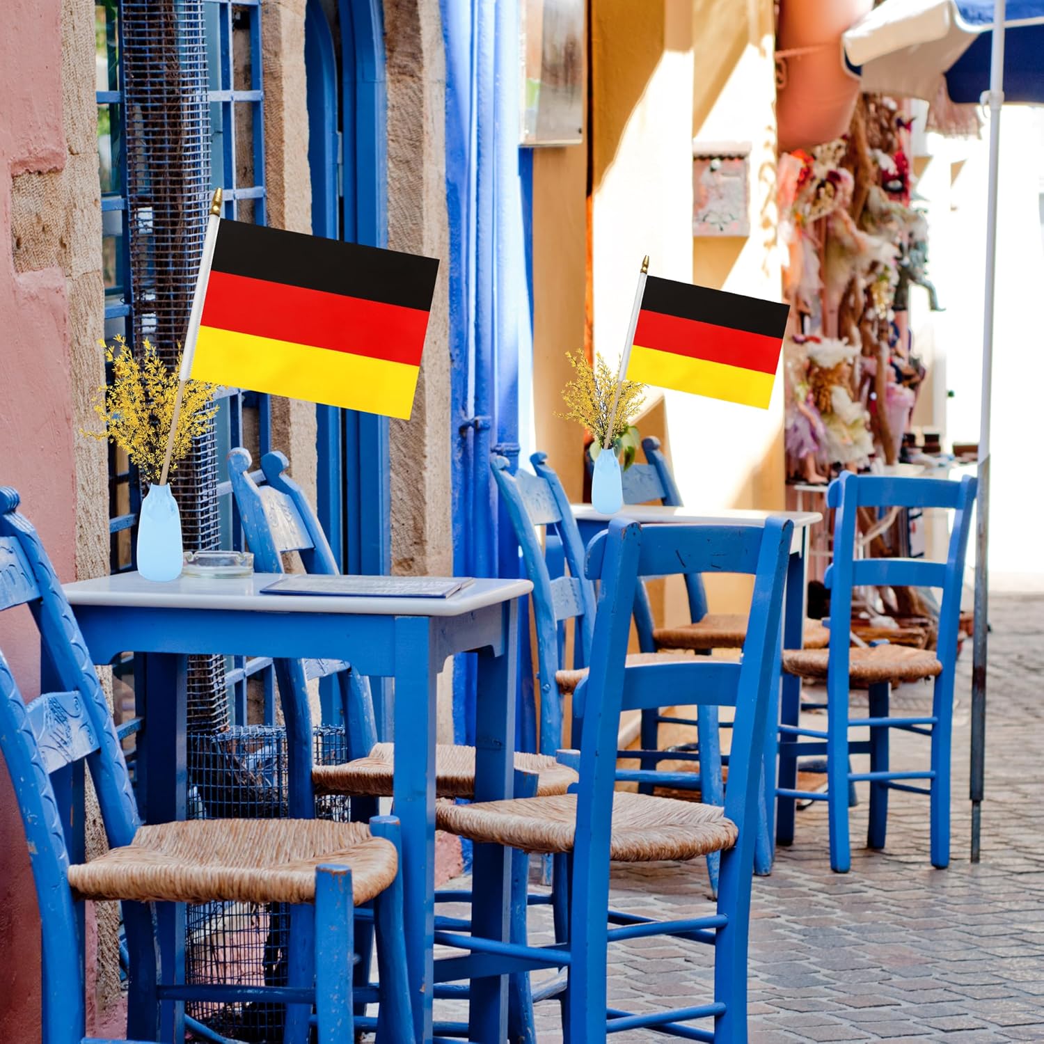 WEITBF 12 Pack 8×12 Inch Germany Flags Small German Flags on Stick Mini Handheld Flag Outdoor Decorations image 4