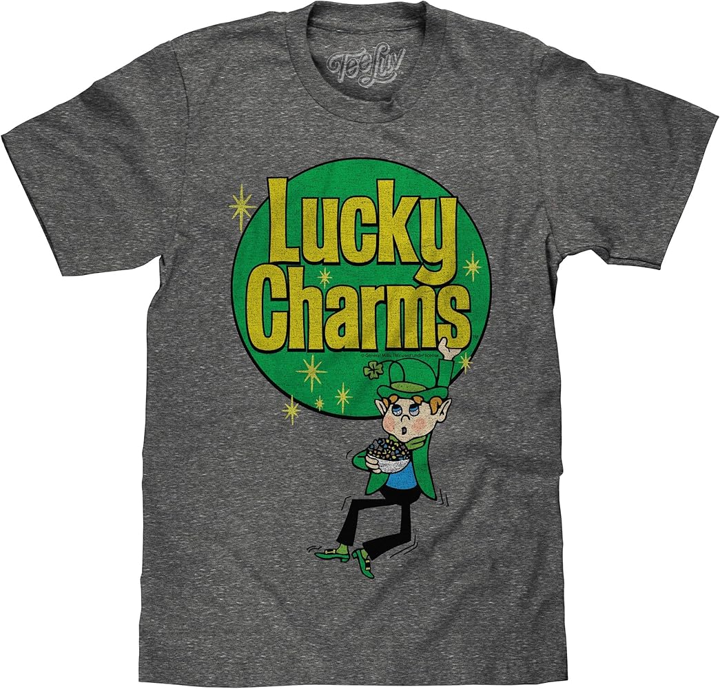 LUCKY CHARMS Tシャツ　Lサイズ Amazon.com: Lucky the Leprechaun Logo Soft Touch Tee-small Kelly