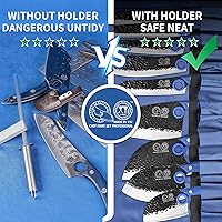 Vista 6 de XYJ Juego de cuchillos de cocina profesional con cuchillas forjadas de acero de alto carbono, cuchillo de chef, cuchilla, cuchillo de tallar