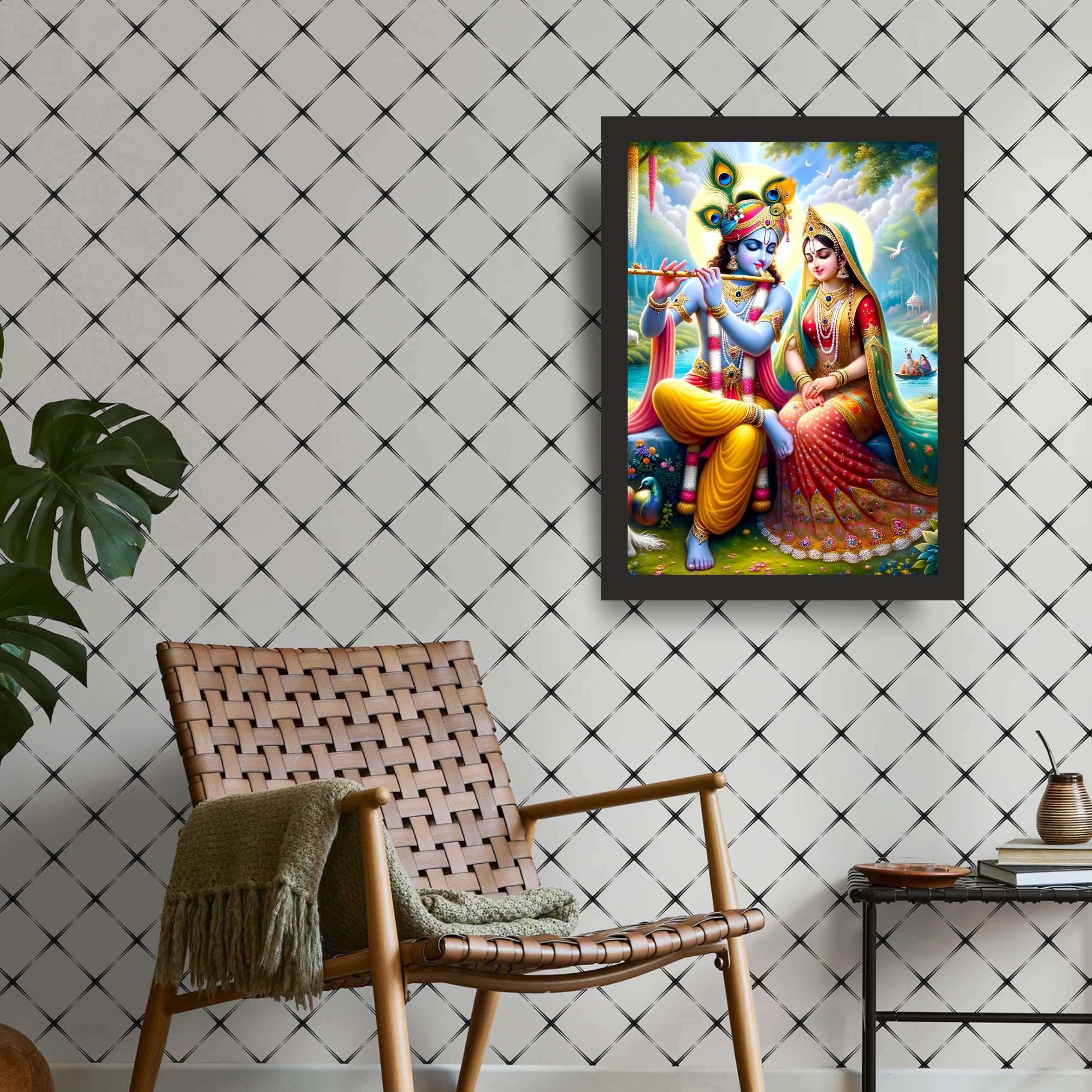 Monumental Radha Krishna Art - 36x48 – view 2