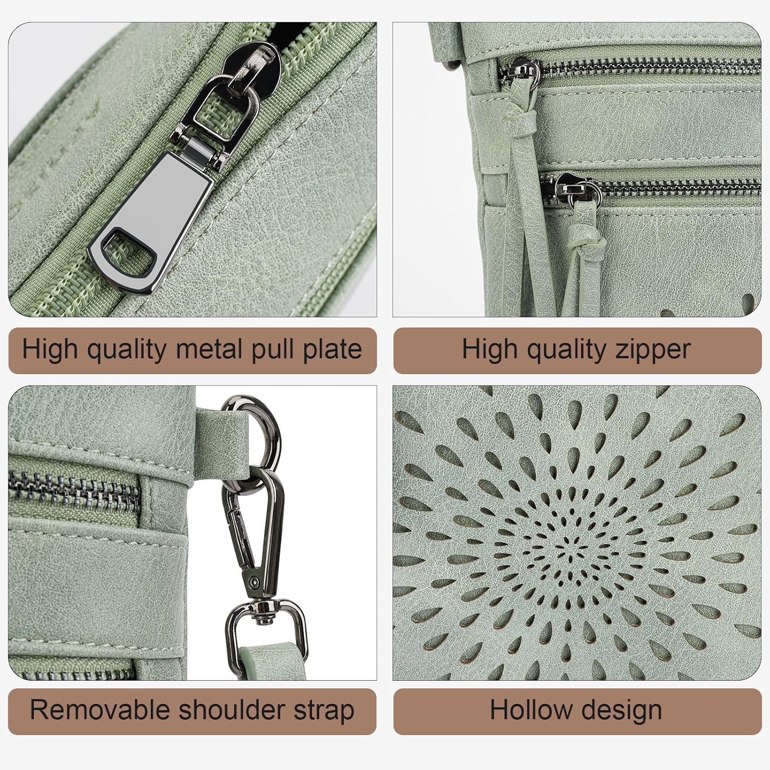 APHISON Crossbody purse for Women, Vegan Leather Sunflower Crossbody Phone Handbags with Adjustable Strap - Image 6