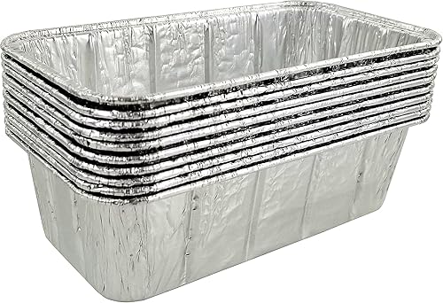 Miniatura 6 de PACTOGO Molde para hornear pan desechable de papel de aluminio de 2 libras, 8.6 x 4.5 x 2.6 pulgadas, resistente, fabricado en Estados Unidos