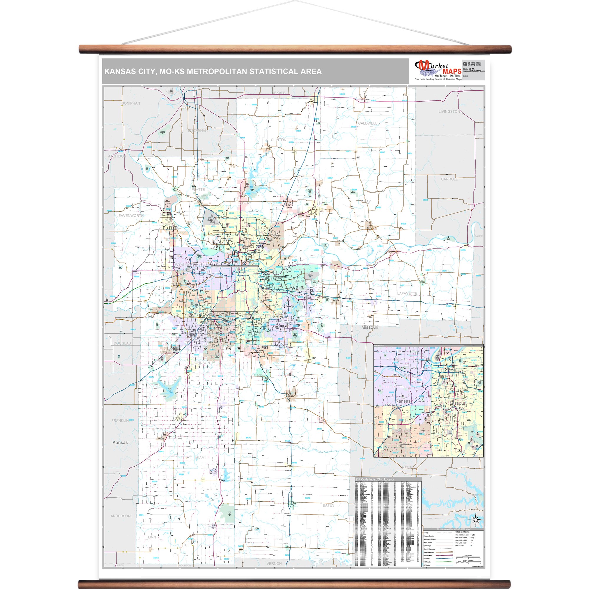 Kansas City Mo Metro Zip Codes Amazon.com Topographics Kansas City