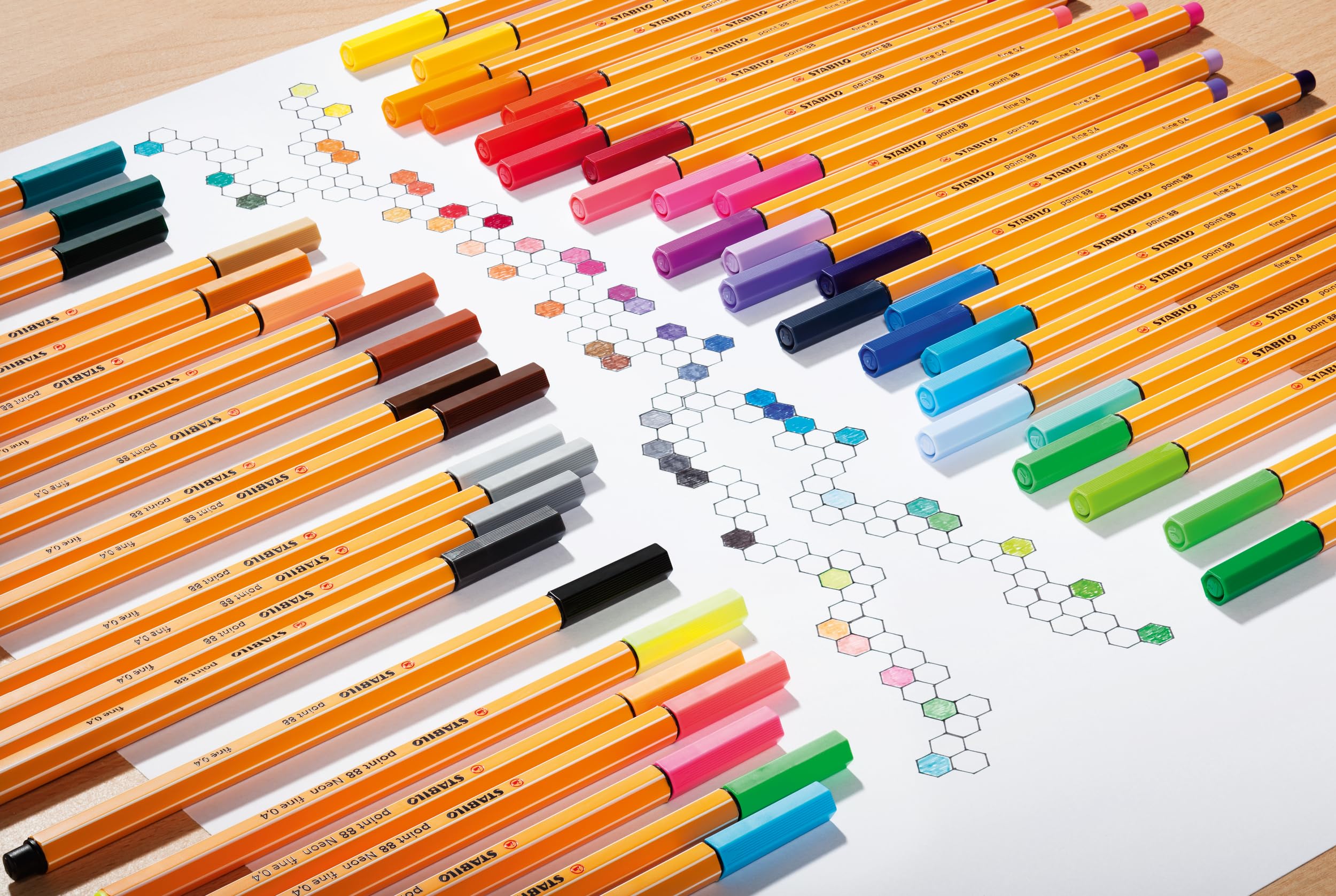 Fineliner stabilo point 88/10 office f ass 10st | Etui a 10 stuk | 10 stuks