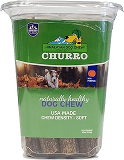 Churro Pumpkin and Cheese Treats | Cheese Churro | Lactose Free - Gluten Free - Grain Free | USA Made | for All Breeds | 11-13 Churros | Pumpkin