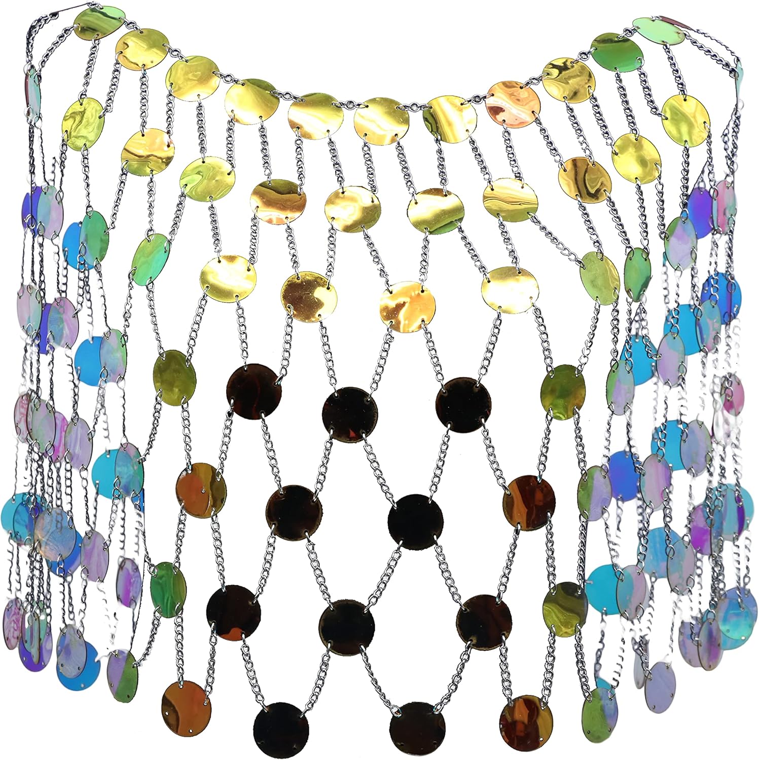 Western F.a.s.h.i.o.n Body Chain Drape Jewelry Holographic