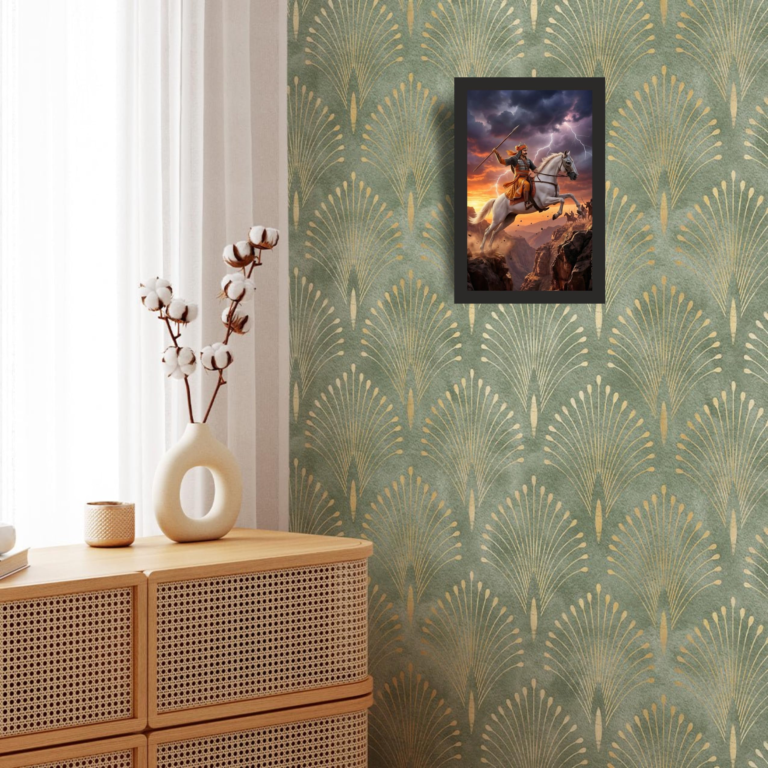 Warrior on White Horse Wall Art