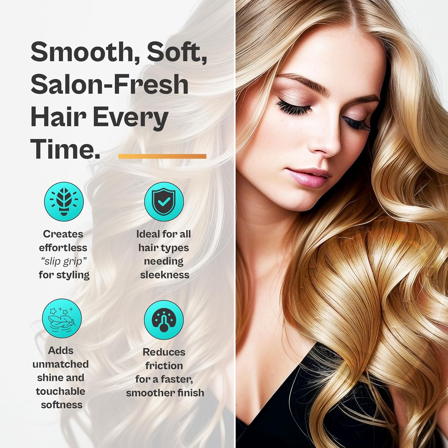 O2 Perfect Blowout Moisture Smoothing Serum – Professional Moisture-Rich Frizz Control & Smoothing Styler for Silky, Free-Flowing Blowouts, Ideal Hair Serum for frizzy hair, 250 mL, 8.5 oz - Image 3