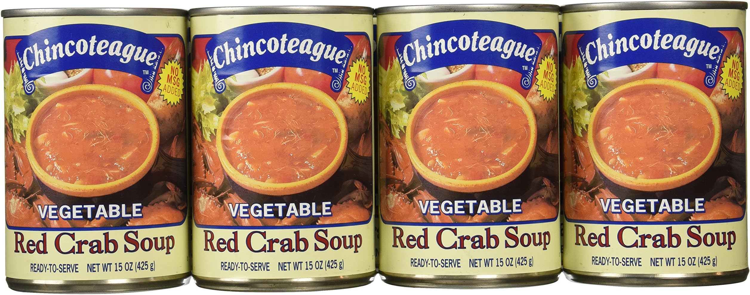 Chincoteague Seafood Vegetable Red Crab Soup, 15-Ounce Cans (Pack of 12)