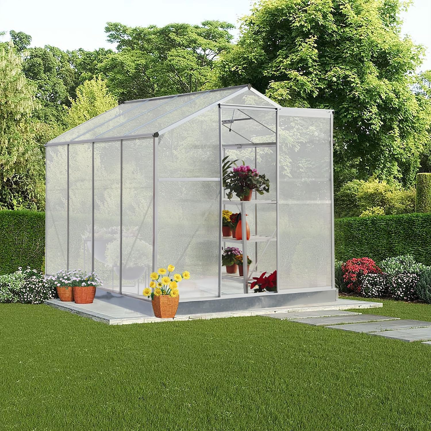 6' x 8' Portable Walk in Large Greenhouse Kit for Plants